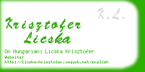 krisztofer licska business card